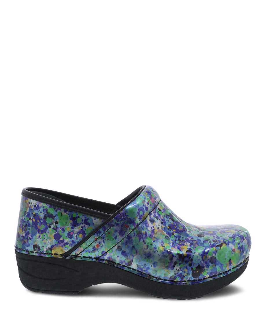 Purple olsum Leopard Patent Nursing Clogs
